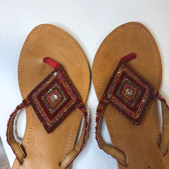 WBA Collection beaded and sequin sandals size 8 - Picture 9 of 10